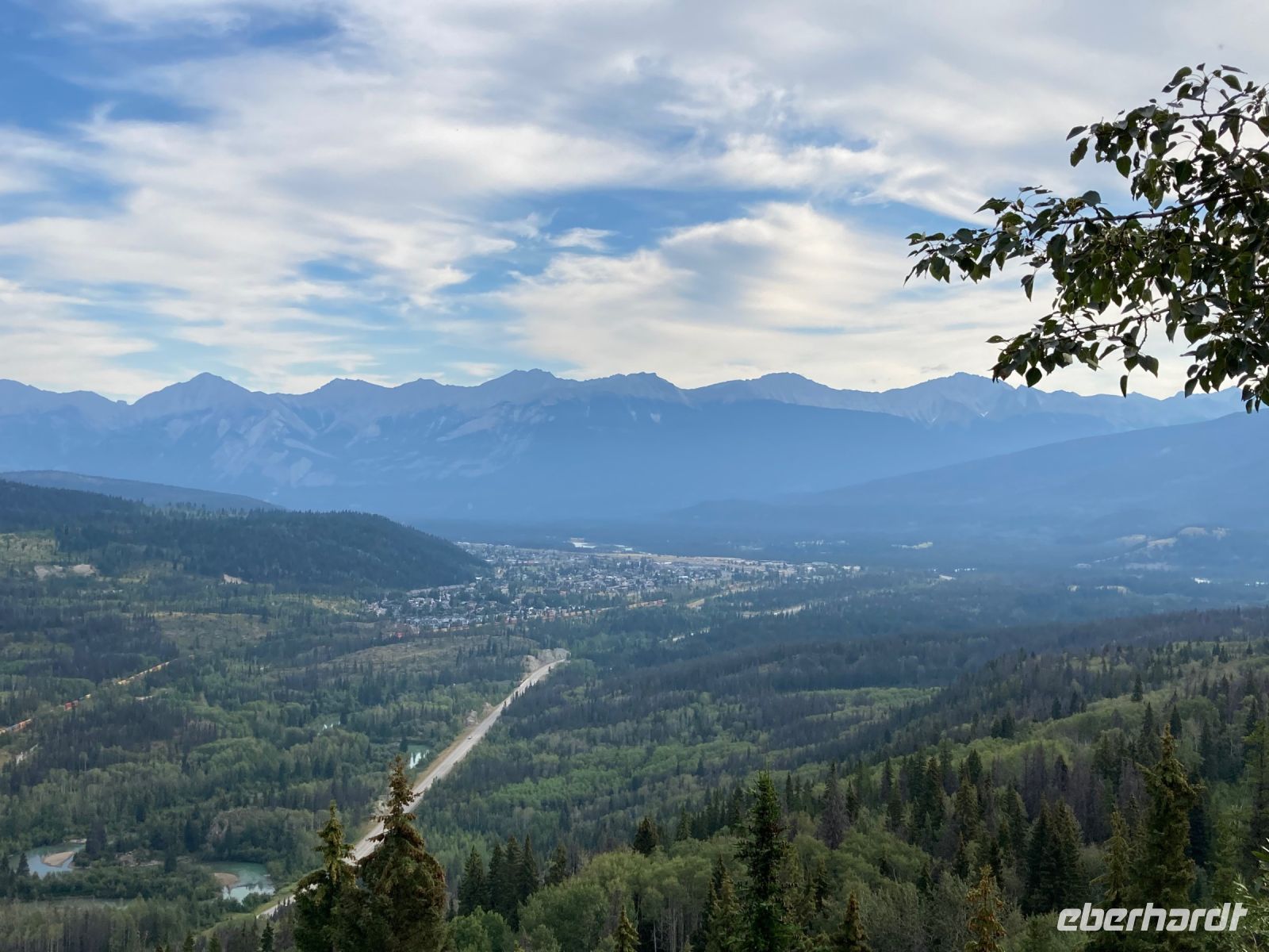 5. Tag – Jasper-Nationalpark – Talstation der Jasper Skytram mit Blick auf Jasper