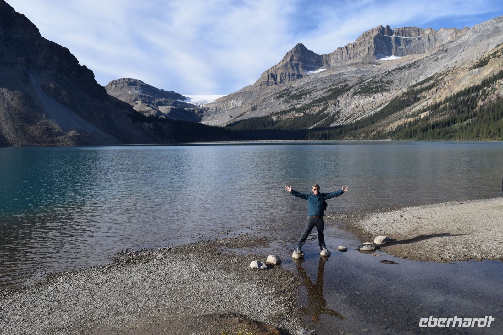 Bow Lake mit Gletscher