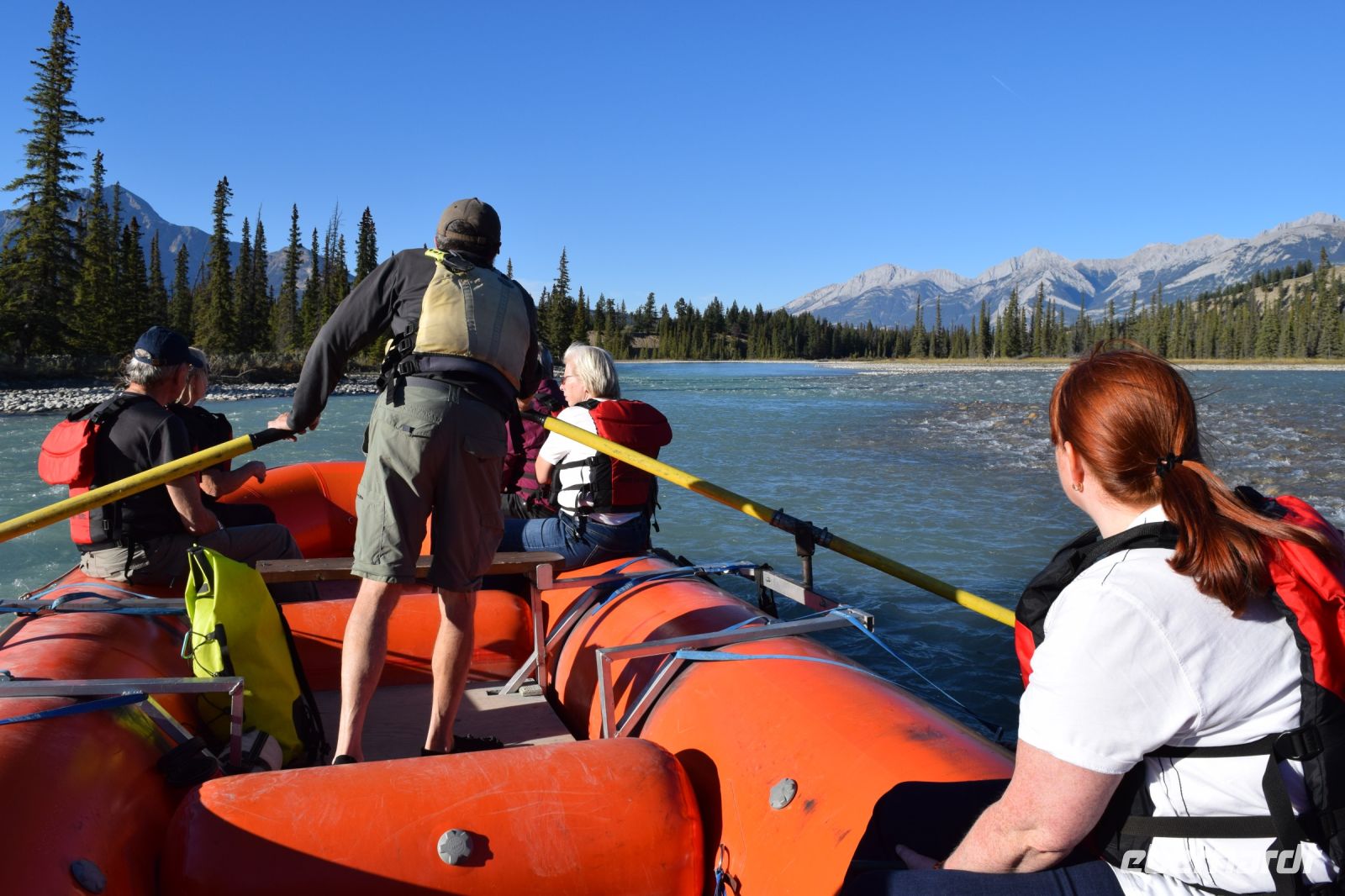 Schlauchboottour auf dem Athabasca River