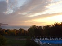 Blick aus dem Zimmerfenster - Hotel Auberge des 3 Canards - Kanada