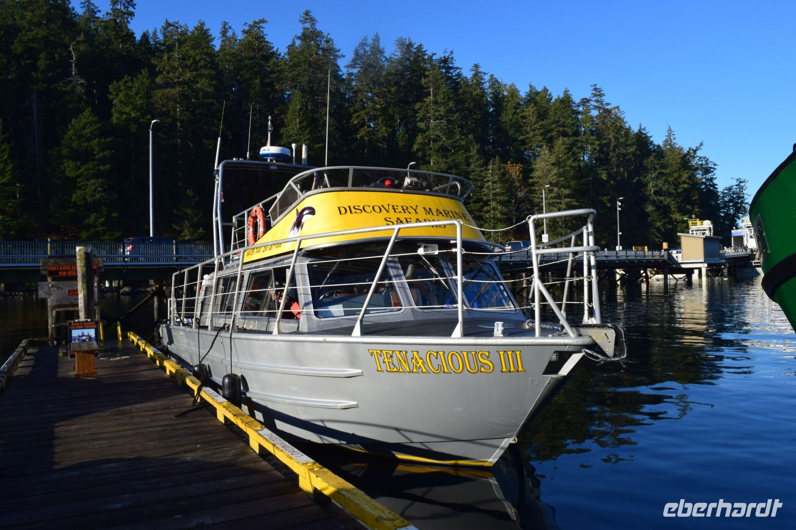 Unser Schiff für die Bärenbeobachtung am Festland