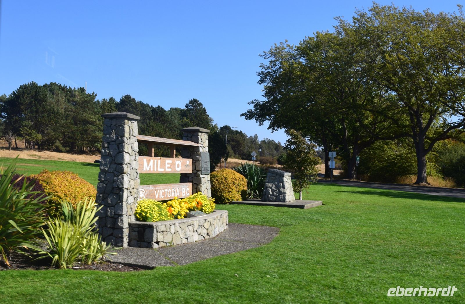Meile 0 des Transkanada Higheway in Victoria