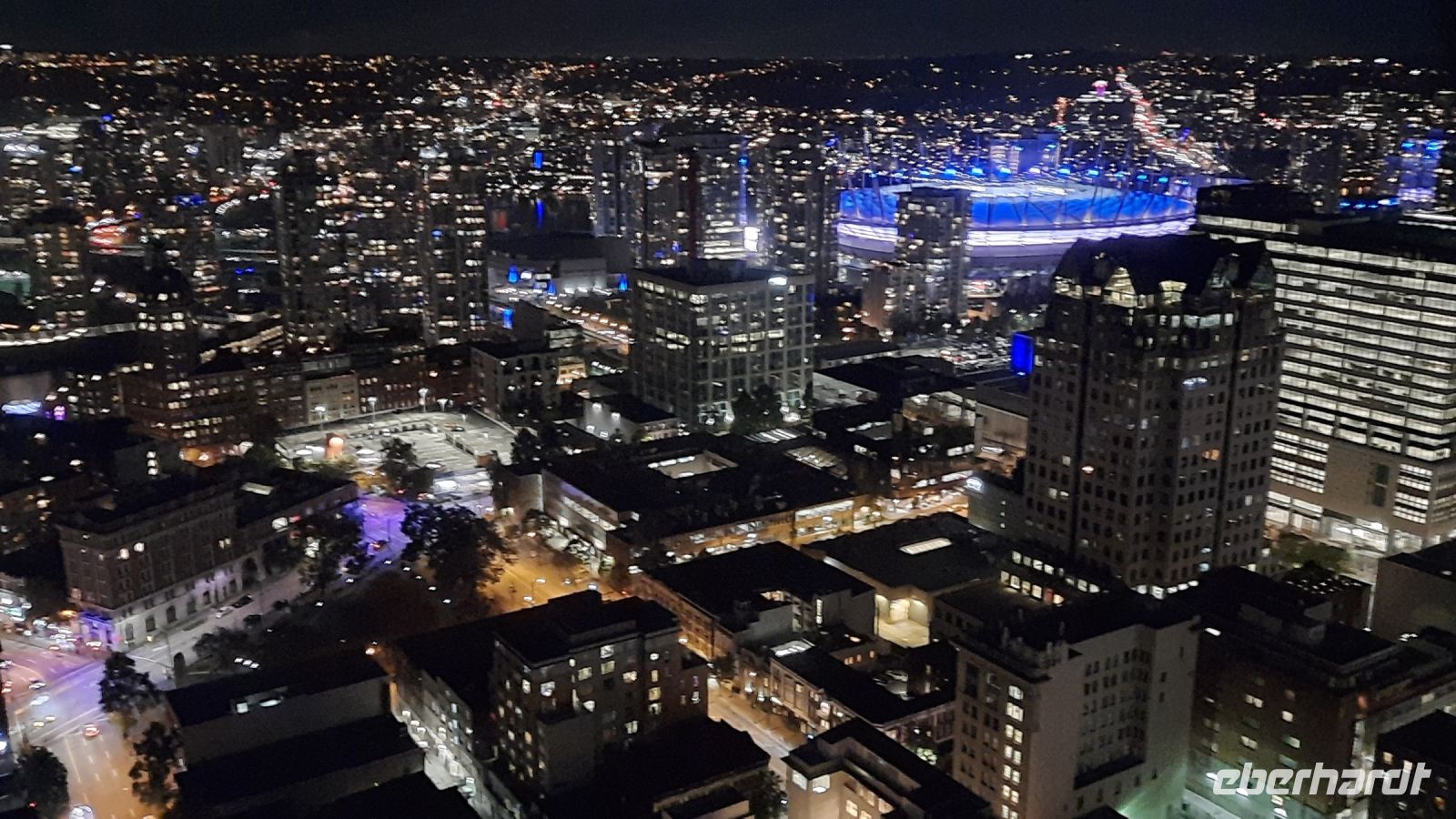 Das Panoramarestaurant mit Blick auf Vancouver
