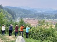 Eine Holzverladestelle