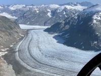 Gletscher vom Heli aus in Stewart