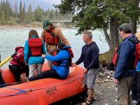 Einsteigen zum Raften bei Jasper