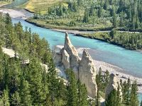 Hoodoos am Bow Fluss in Banff