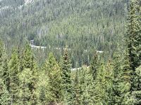 Spiral Tunnel mit Zug drinnen
