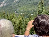 Der lange Zug faehrt ins Tunnel