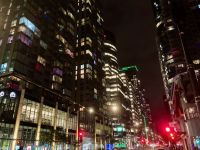 1. Reisetag – Ankunft in Montréal – Boulevard René Lévesque bei Nacht 