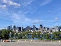 2. Reisetag – Von Montréal nach Québec – Stadtrundfahrt in Montréal – Blick von der Île Sainte-Hélène auf die Altstadt 
