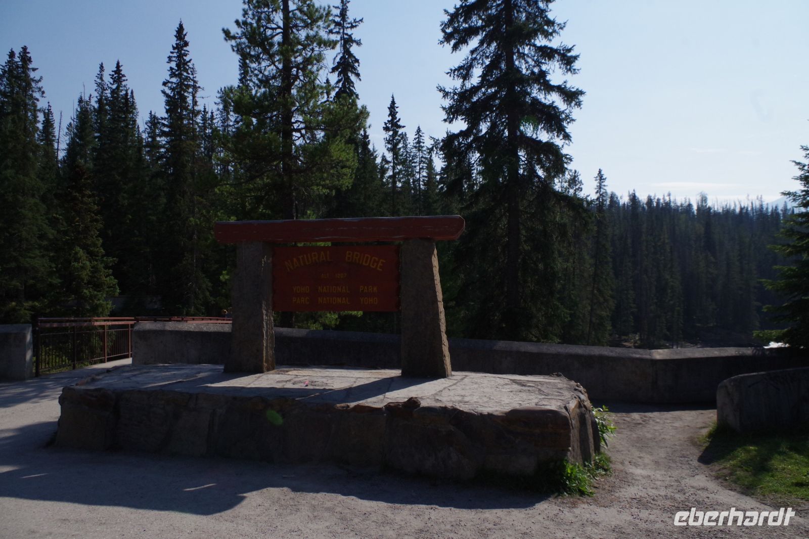 Schild Natural Bridge im Yoho Nationalpark 2