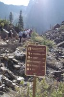 Spaziergang zum Rockpille Point am Moraine Lake
