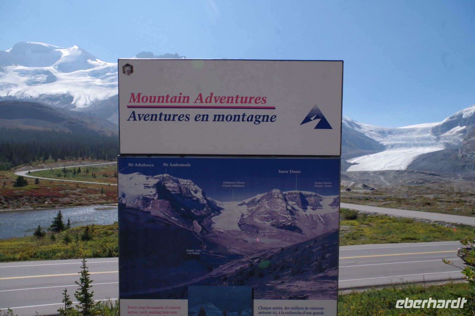Columbia Icefield Übersichtstafel