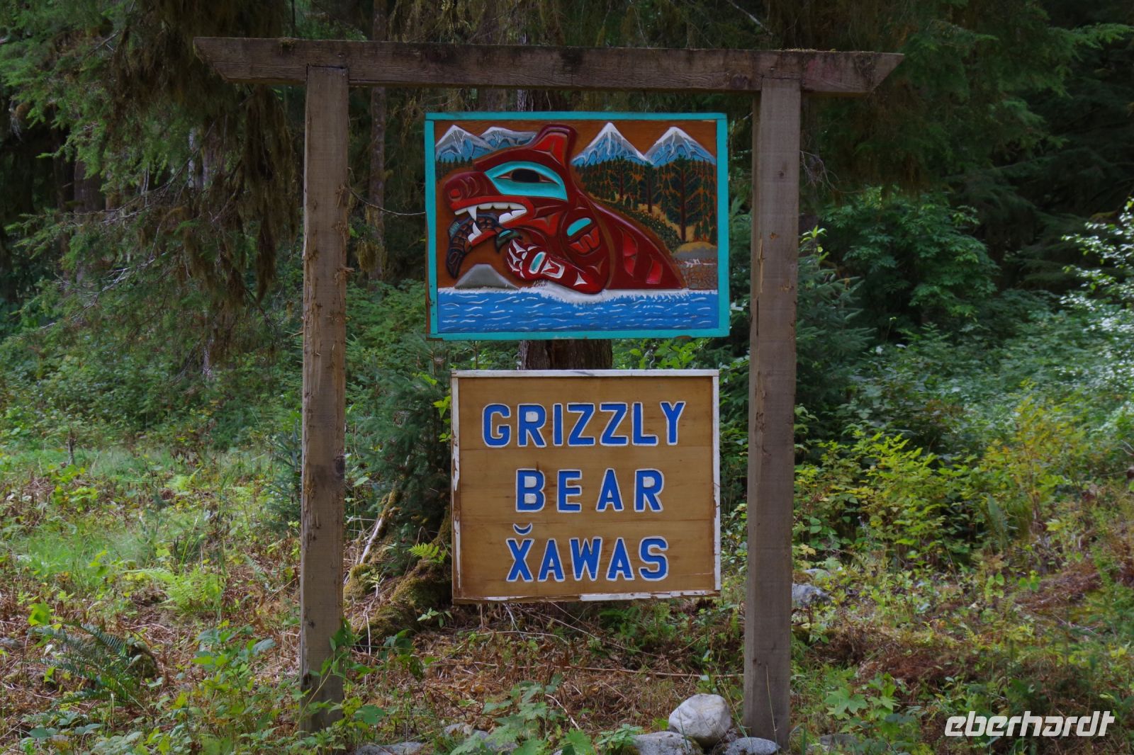 Grizzly Schild im Bärengebiet