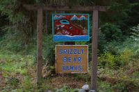 Grizzly Schild im Bärengebiet