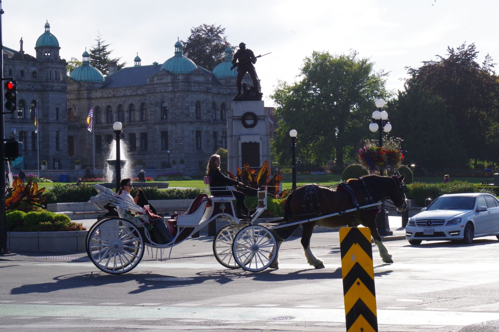 Pferdekutsche vor dem Parlament, Victoria
