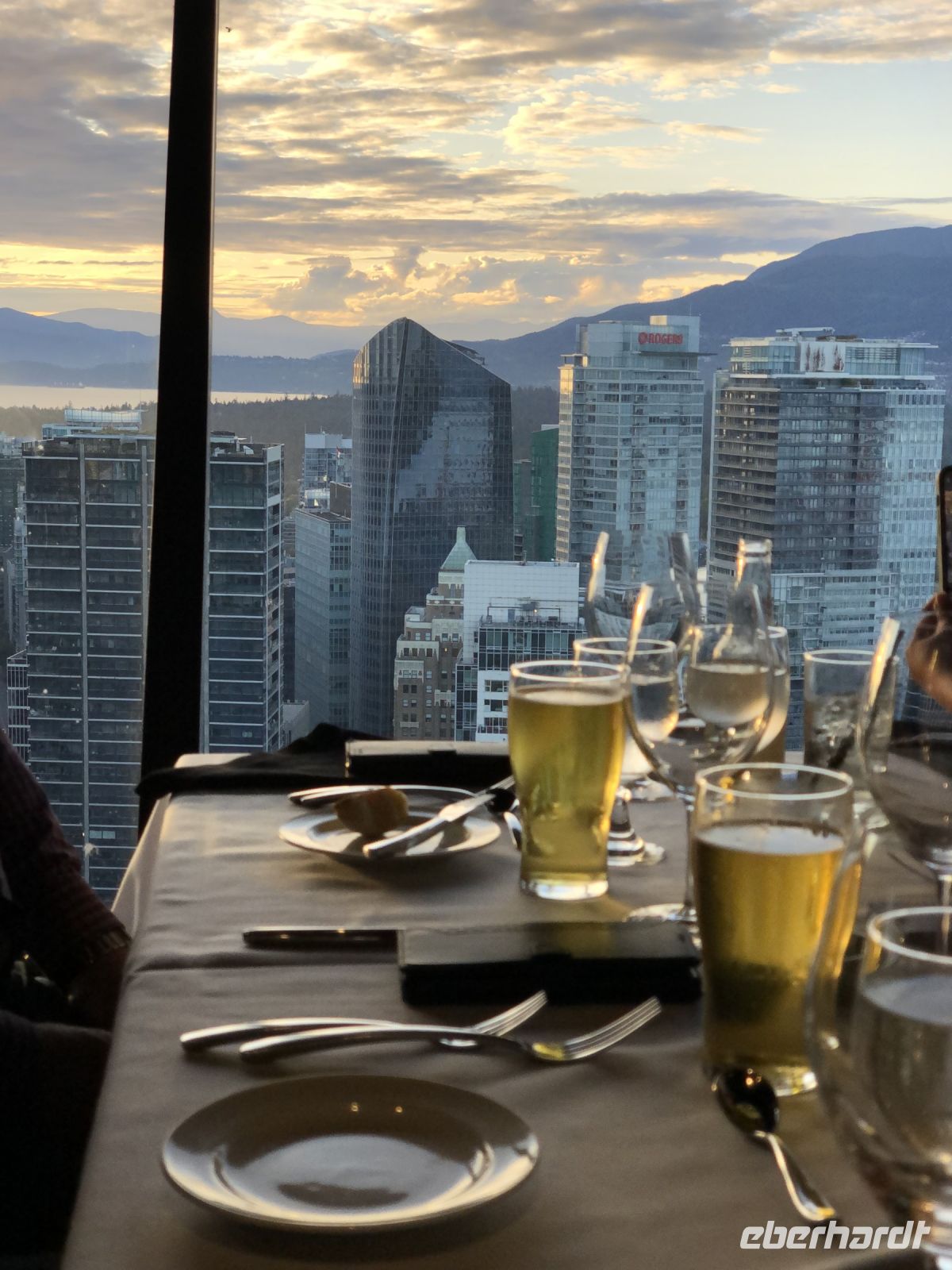 Abendessen mit Ausblick in Vancouver