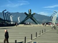 Die Fackel von 2010 olympischen Spiele