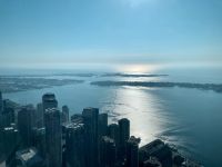 2. Reisetag – Toronto und Niagarafälle – Blick vom CN Tower auf die Toronto Islands