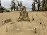 8. Reisetag – Erholungstag am Lac Taureau – Ein Schloss aus Sand am Strand