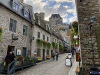 11. Reisetag – Von La Malbaie nach Québec – Untere Altstadt von Québec – Blick zum Château Frontenac