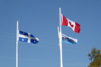 Flaggen Kanada, Quebec Provinz u. Batiscan