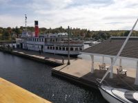 Anlegestelle des Dampfschiffes an Muskoka Lake