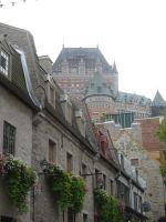 Ein Blick von der Unterstadt auf Chateau Frontenac