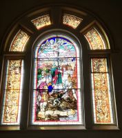 Kirchenfenster in der Kirche Saint Anne im Ort - Penetanguishene