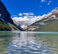 Bow lake mit Bow Gletscher