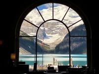 Lake Louise mit Victoria Gletscher vom Chateau aus