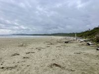 Erster Strandbesuch am Wickanninish Beach