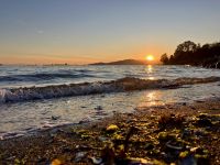 Sonnenuntergang an english bay gleich bei unserem Hotel