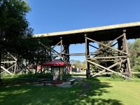 12. Tag – Von Kamloops nach Vancouver – Pioneer Park in Kamloops mit Red Bridge