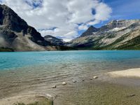 9. Tag – Icefields Parkway – Zwischenstopp am Bow Lake – Blick zum Bow Glacier