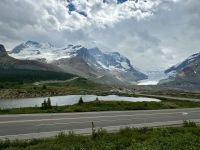 9. Tag – Icefields Parkway – Columbia Icefield – Blick zum Athabasca Glacier