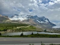 9. Tag – Icefields Parkway – Columbia Icefield – Blick zum Athabasca Glacier