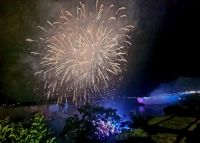 Abendshow an den Fällen (2)