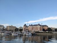 180. Blick auf Hafen und Empress Hotel Victoria, Vancouver Island