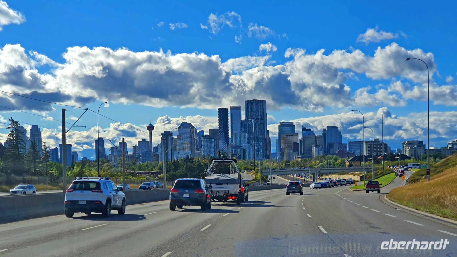Fahrt in die Innenstadt von Calgary