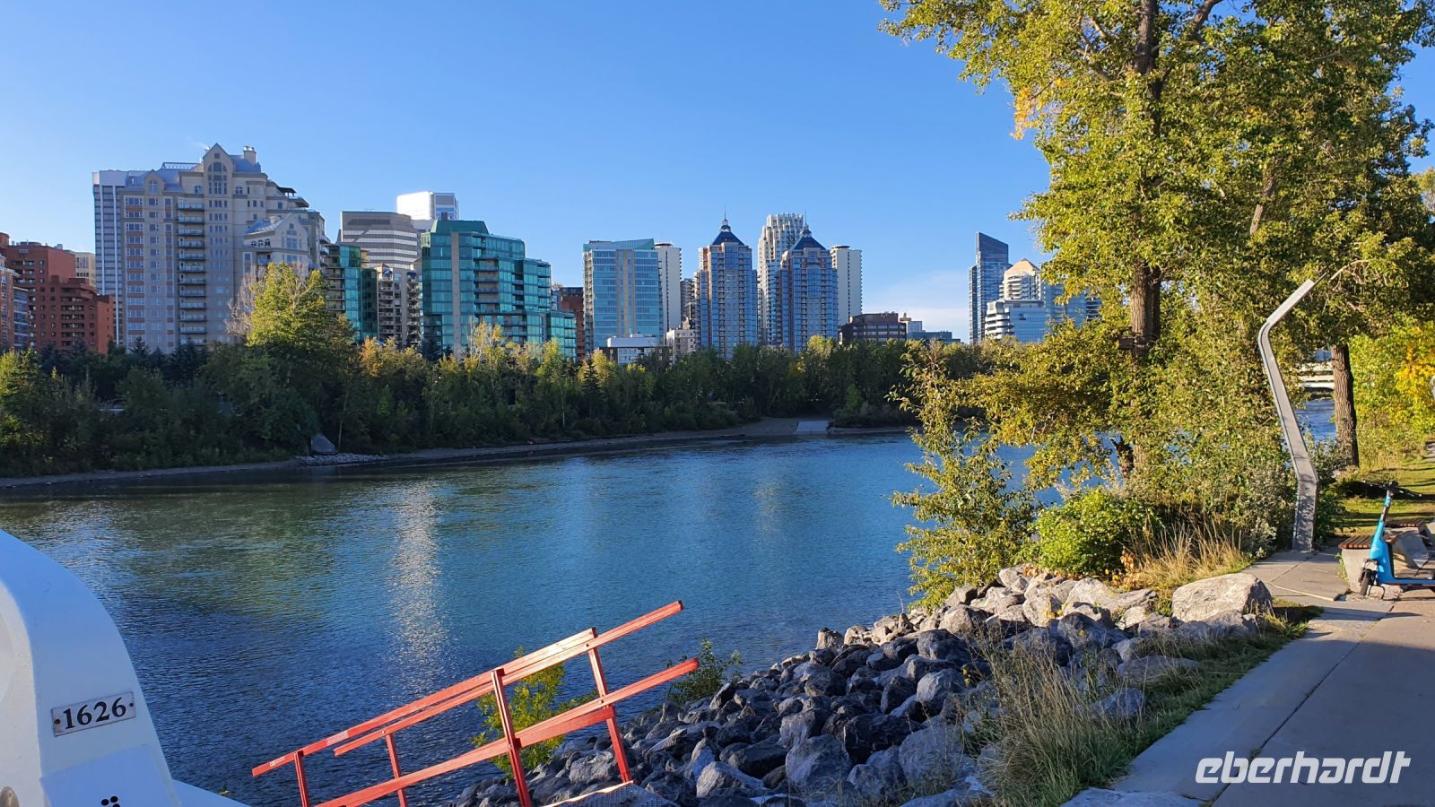 Morgenspaziergang am Bow River in Calgary