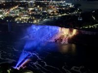 2. Tag – Toronto bis Niagara Falls – American Falls vom Skylon Tower bei Nacht