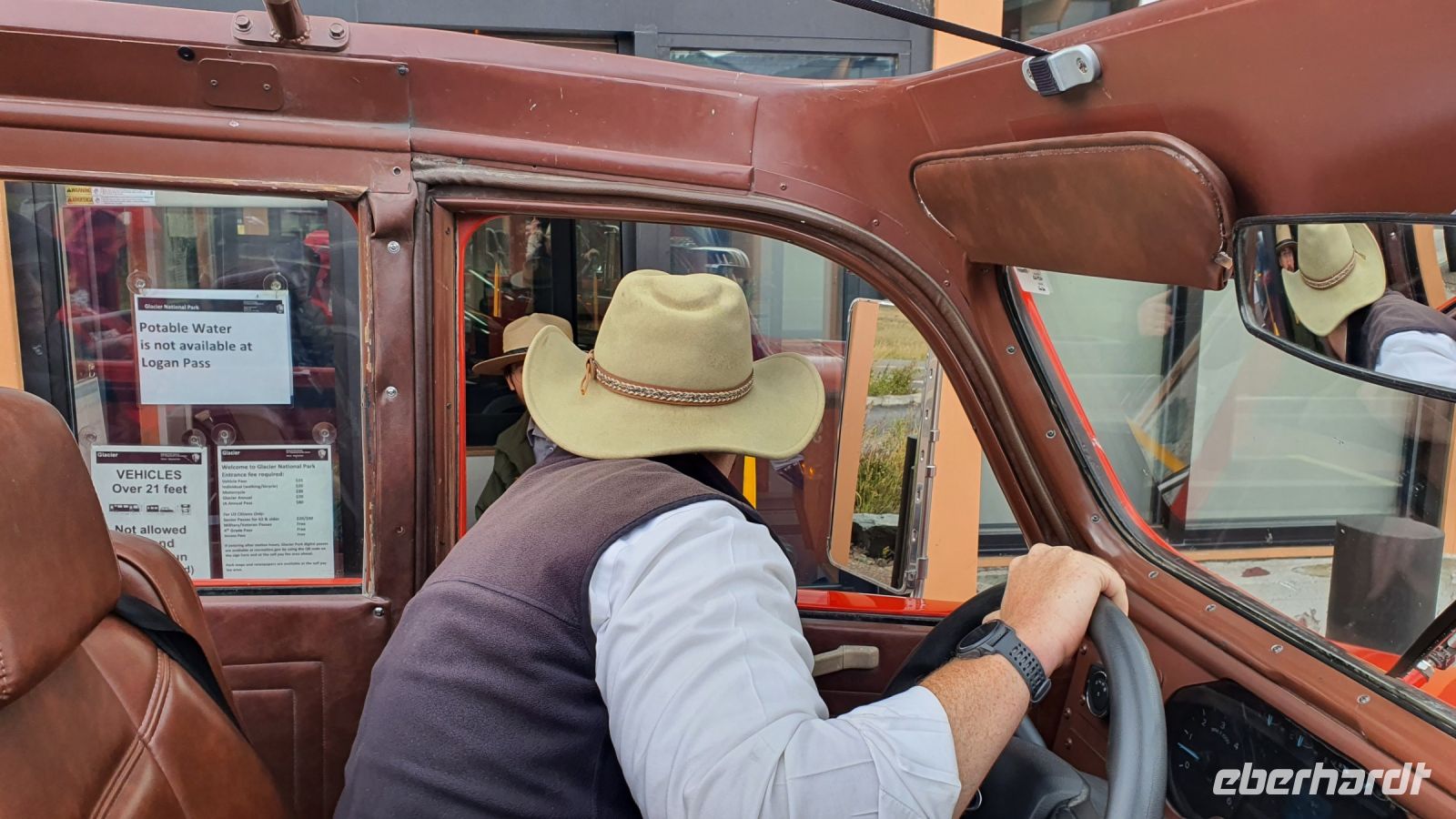 Red-Bus-Tour im Glacier-Nationalpark in Montana (USA) - unser Fahrer Joe