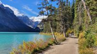 Wanderweg am Lake Louise im Banff-Nationalpark