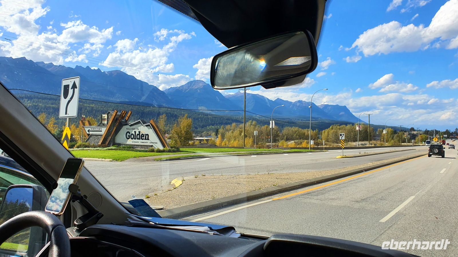 Fahrt durch Golden in British Columbia