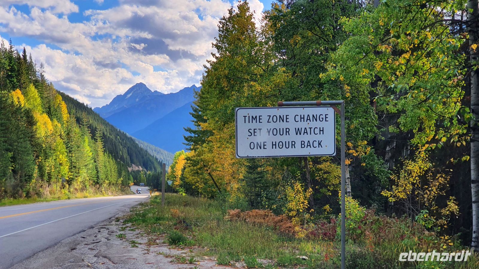 Zeitumstellung -1 Stunde in British Columbia - Pacific Time Zone