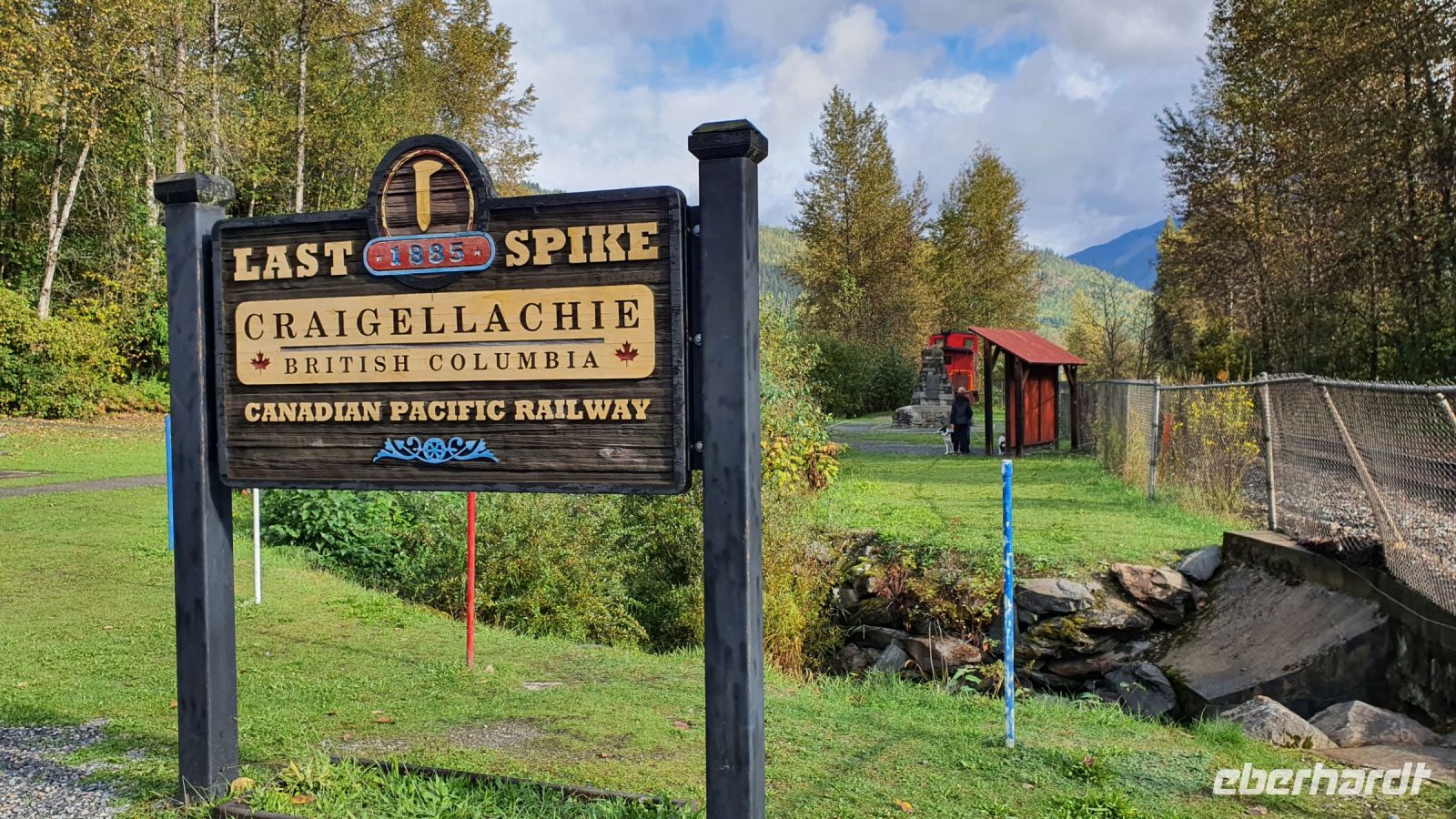 Last Spike (Letzter Nagel) Gedenkstätte in Craigellachie