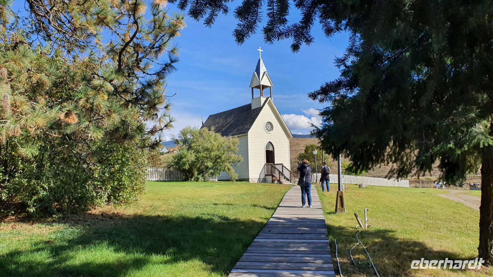 Kleine Kirche auf der O'Keefe Ranch im Okanagan Valley