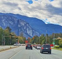 Granit-Monolith Stawamus Chief Mountain bei Squamish am Howe Sound